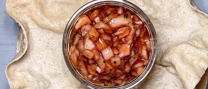 Tray Of Spiced Onions 